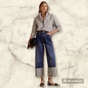 Banana Republic Wide-Leg Crop Jeans